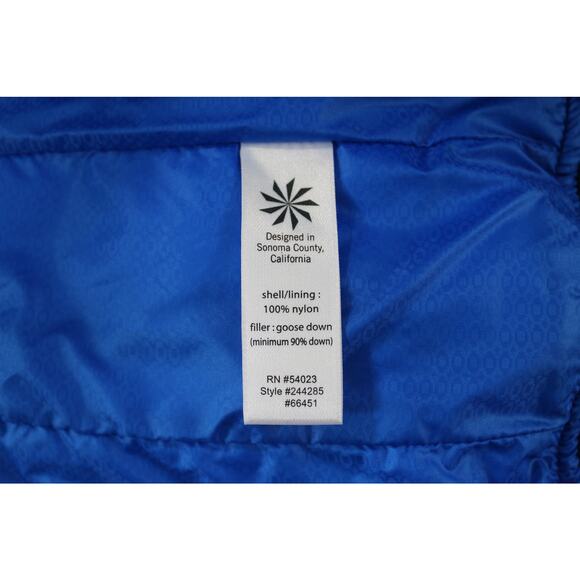 Athleta Quilted Bomber Jacket Women’s Blue Zip Rib Trim Lightweight - Picture 3 of 7